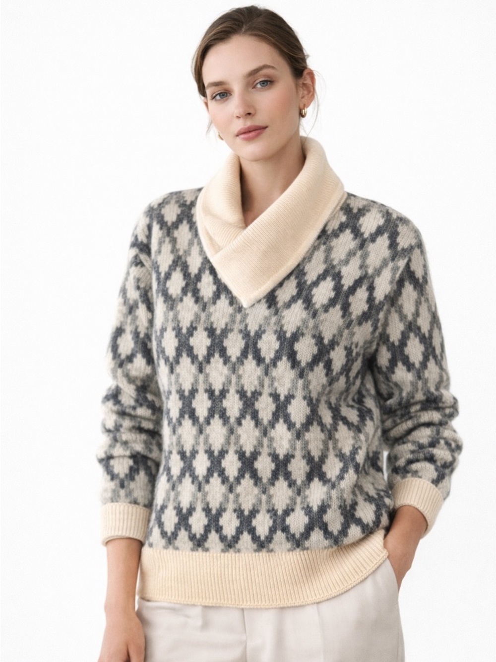 Giorgio Armani Alpaca Wool Sweater Neutral Luxe Quiet Luxury